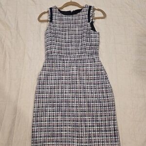 J. Crew Multicolor Plaid Midi Dress